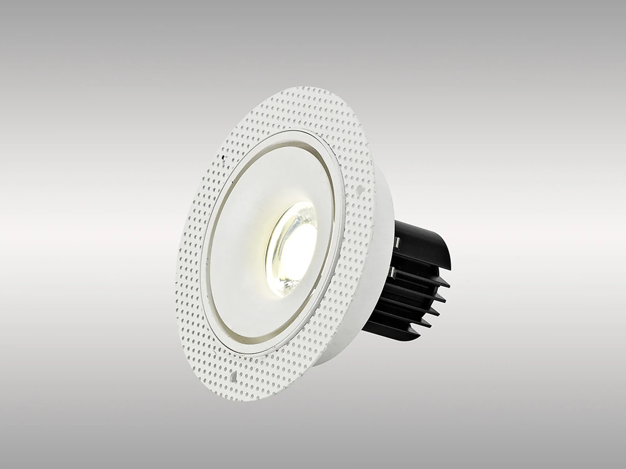 Bolor T 9 Tridonic Powered 9W 3000K 840lm 36° CRI>90 LED Engine White/White Trimless Fixed Recessed Spotlight, IP20 DM202069  Dlux Bolor T 9